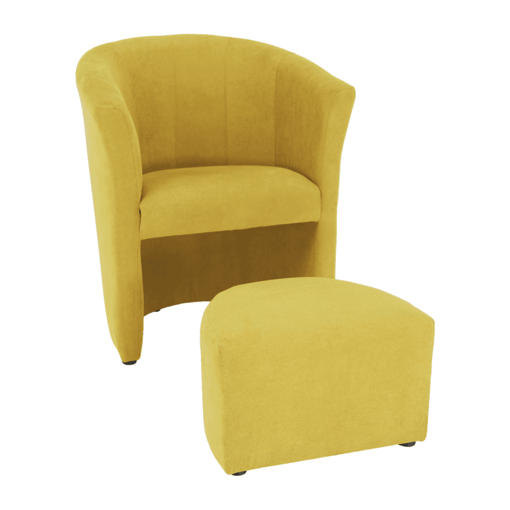 Relaxační křeslo ROSE s taburetem — látka/více barev Hopax Hnědá - náhled 3