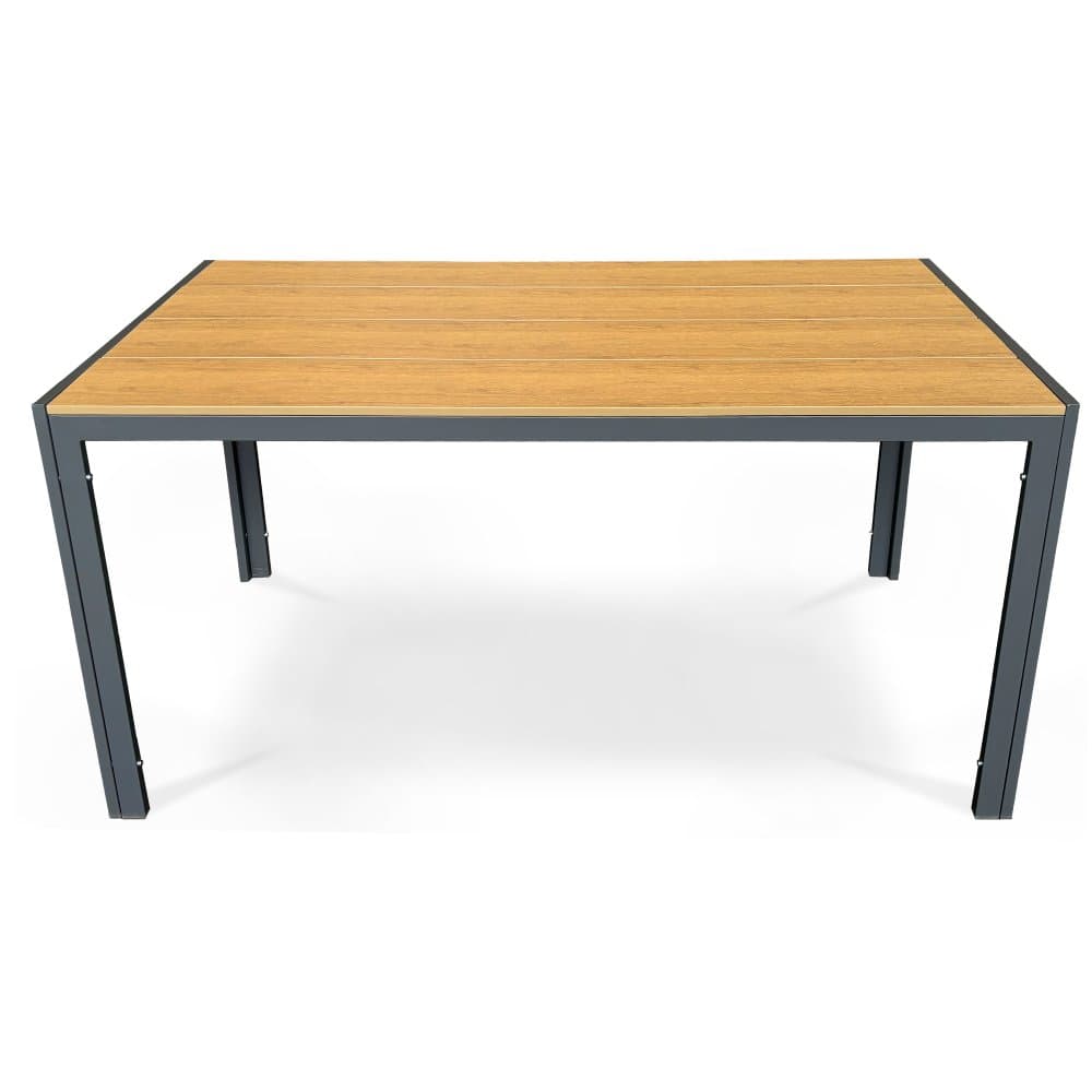 Zahradní stůl METRAXO — 150x90 cm, kov, polywood, hnědá Autronic - náhled 3