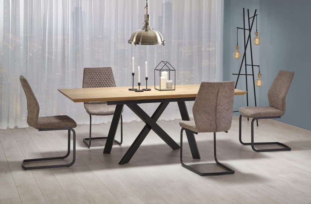 Jídelní rozkládací stůl CAPITAL – 160x90x76 (+40) Halmar - náhled 5