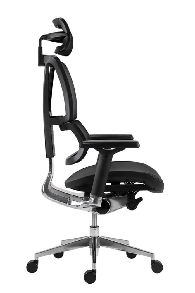 Kancelářská ergonomická židle KORINA — síť, černá, nosnost 150 kg Antares - náhled 3