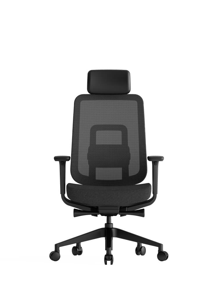 Kancelářská ergonomická židle K42  SP – síť/ čalouněná, černá - náhled 2
