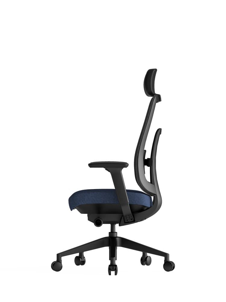 Kancelářská ergonomická židle K42  SP – síť/ čalouněná, modrá - náhled 5