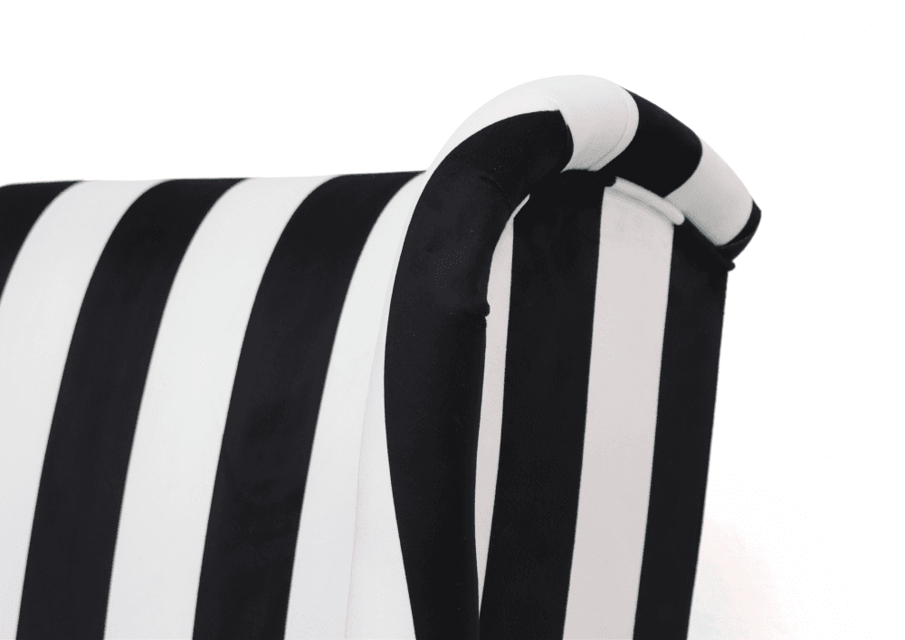 Křeslo ušák VISBY – masiv, látka, pet friendly, zebra - náhled 3