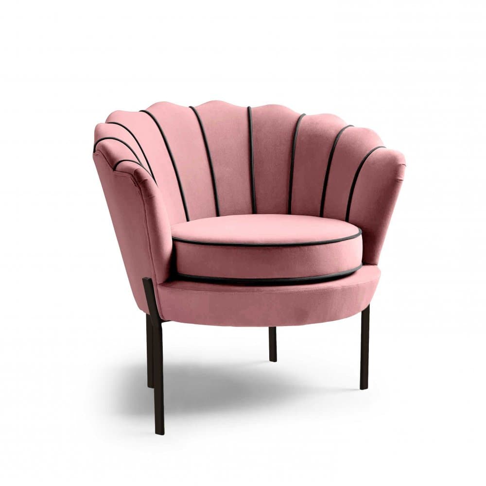 Designové křeslo ANGELO — samet, růžová Halmar - náhled 2