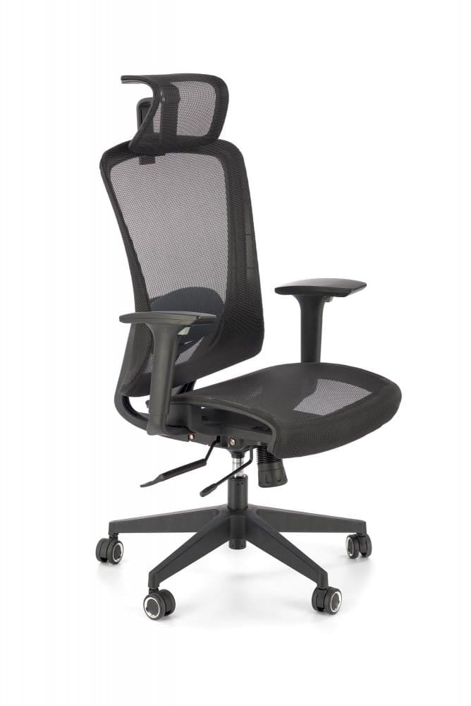 Kancelářská ergonomická židle GOLIAT — síť, černá Halmar - náhled 3