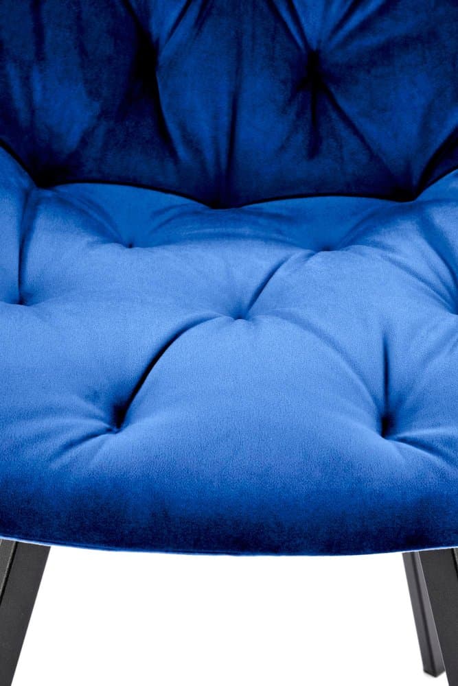 Elegantní otočná modrá sametová židle BECKY Halmar - náhled 2