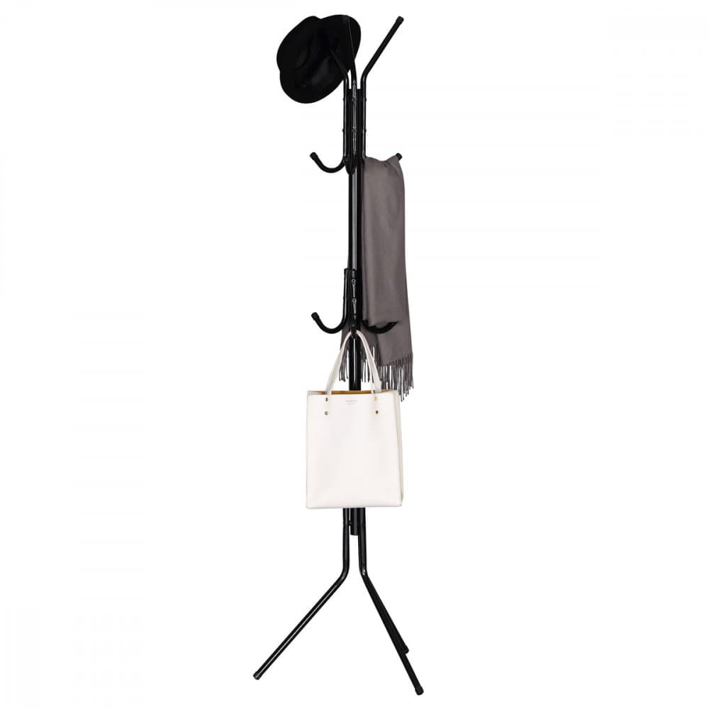 Stojanový věšák URBANO — 171 cm, kov, černá Autronic