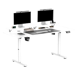 ULTRADESK HIGHLANDER XXL Bílý pracovní stůl s elektrickým nastavením - náhled 2