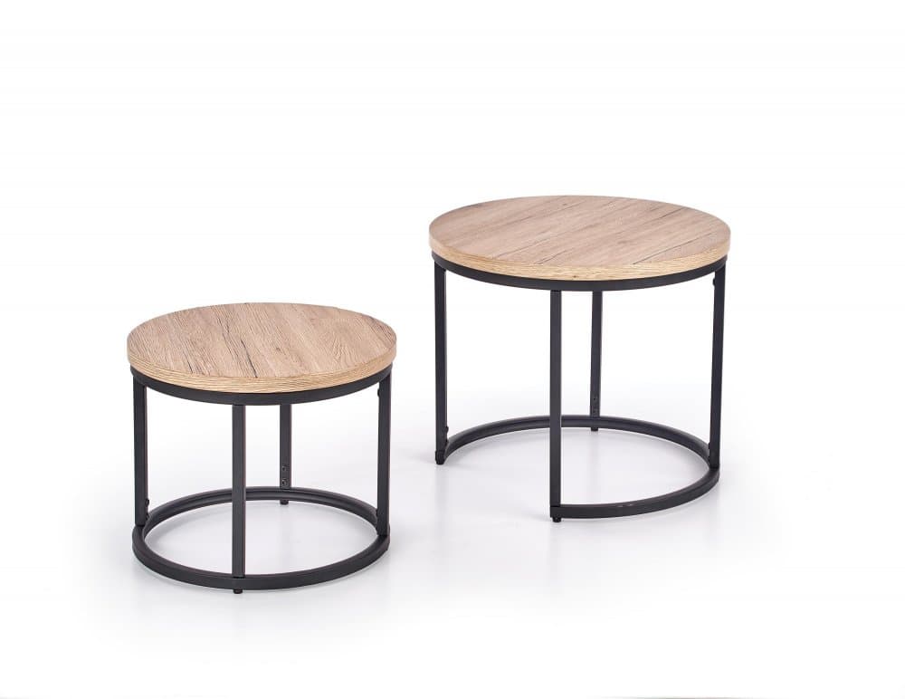Set konferenčních stolků OREO — san remo / černá Halmar - náhled 3