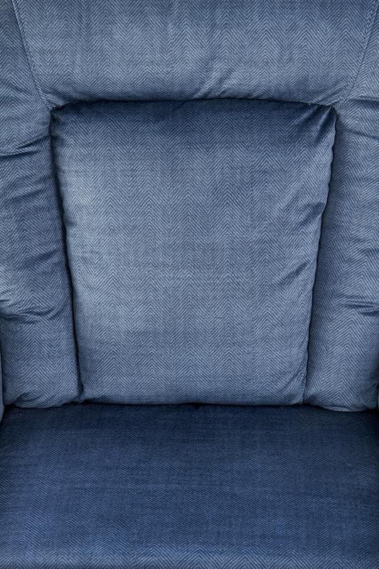 Polohovací TV křeslo ušák BARD — masiv, látka, více barev Modrá - náhled 5