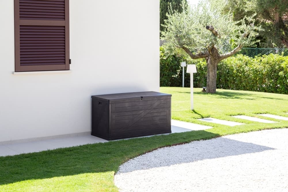 WOOD zahradní plastový úložný box 420 L - grafit - náhled 2