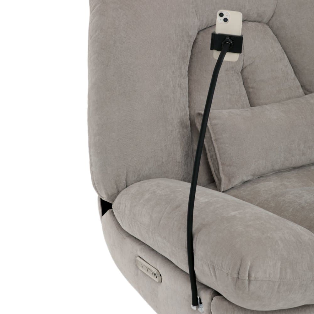 TV polohovací křeslo s elektrickým zabudovaným ovládáním LUXION  — béžová látka, nosnost 160 kg Autronic - náhled 3