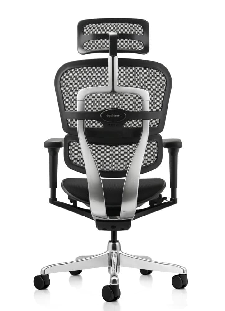 Kancelářská ergonomická židle SIRIUS NEO – opěrák síť, čalouněný sedák, černá - náhled 5