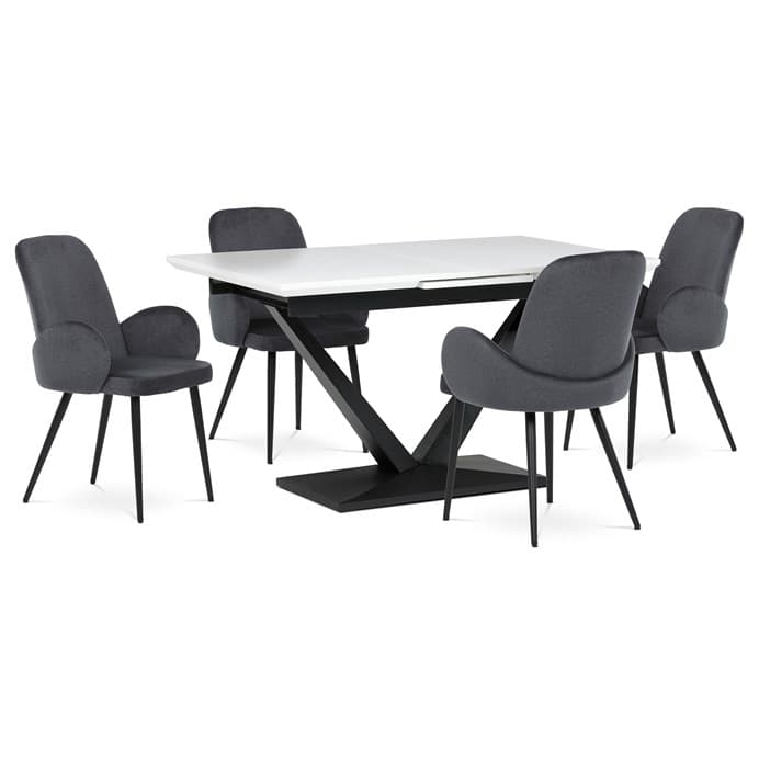 Jídelní rozkládací stůl TAVILO — 140x85x78 cm (rozklad +40 cm),  MDF, bílý Autronic - náhled 2