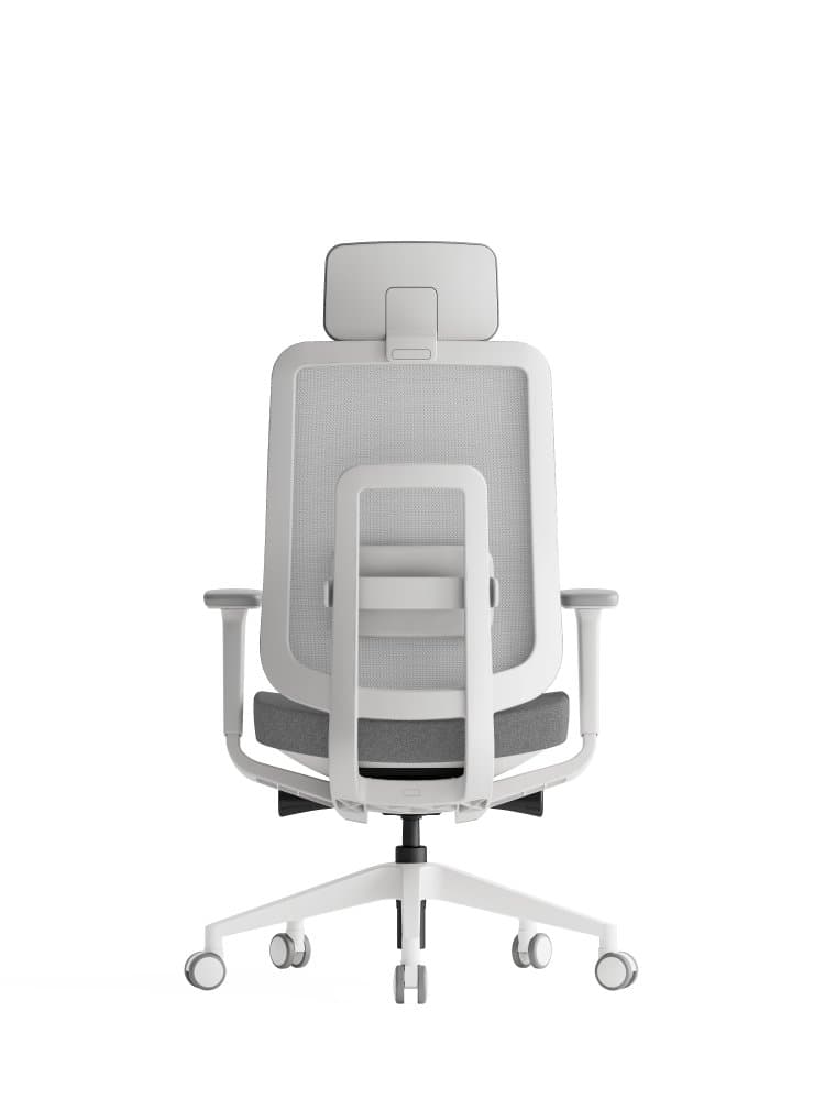 Kancelářská ergonomická židle K42 WHITE SP – síť/ čalouněná, šedá - náhled 3
