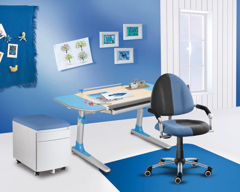 Pojízdný kontejner Mayer 32P8 30 462 — stříbrný, modrý aquaclean Mayer - náhled 3
