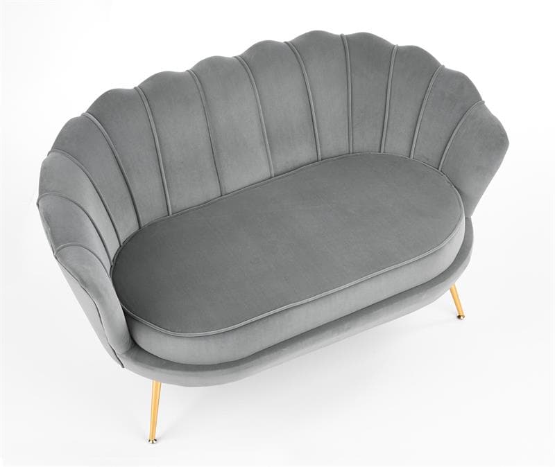 Designová pohovka AMORINITO — kov, šedá látka, nosnost 200 kg Halmar - náhled 3