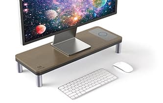Powerton ERGO DOKY monitorový podstavec s dokovací stanicí a bezdrátovým nabíjením Lama