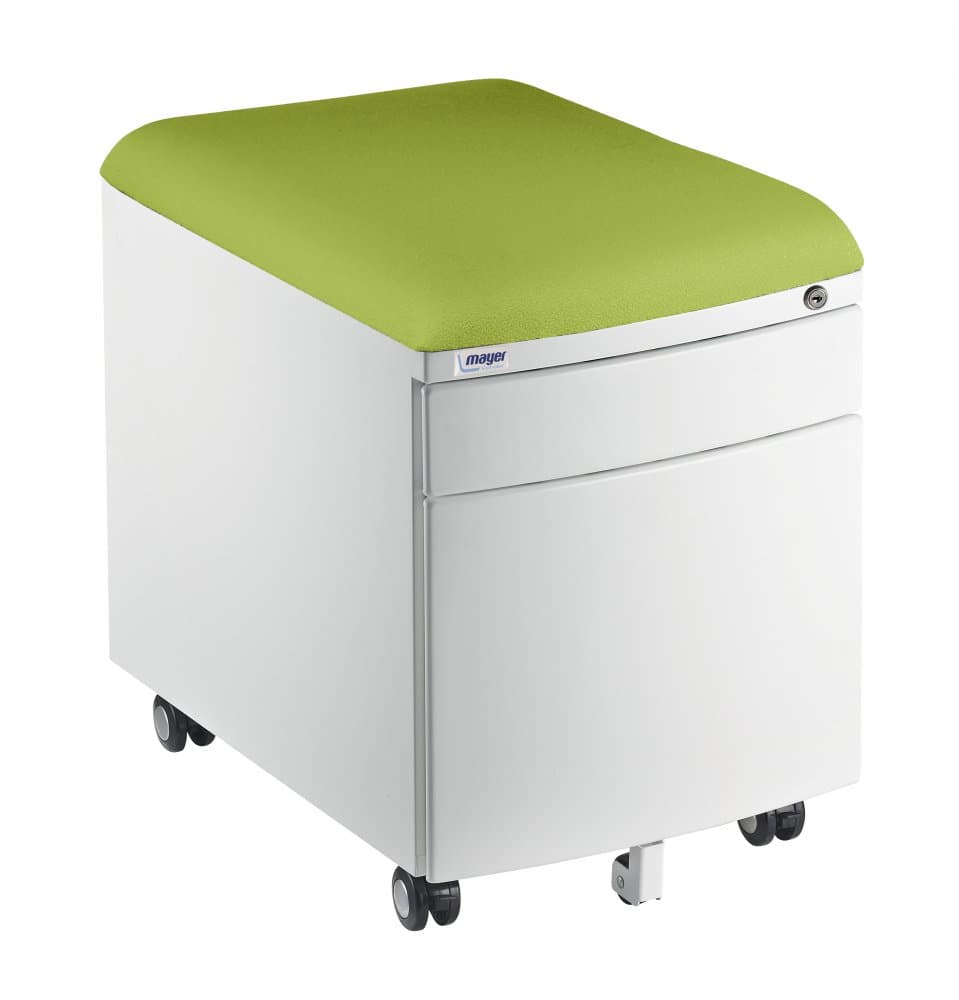 Pojízdný kontejner Mayer 32W8 30 463 — bílý, zelený aquaclean Mayer