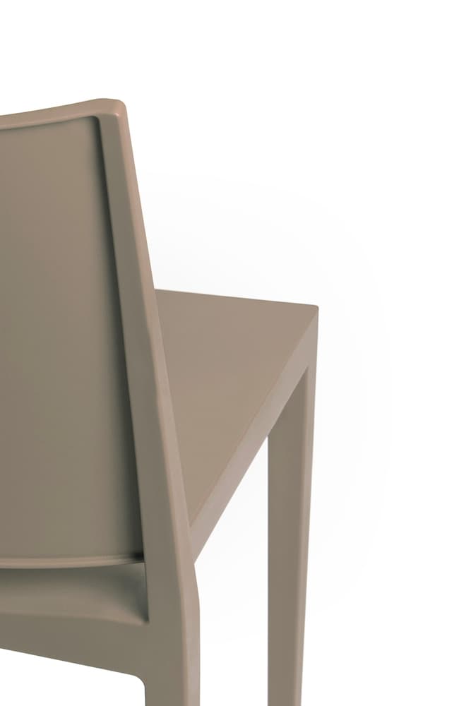 Plastová židle MOSK — nosnost 150 kg, taupe - náhled 4