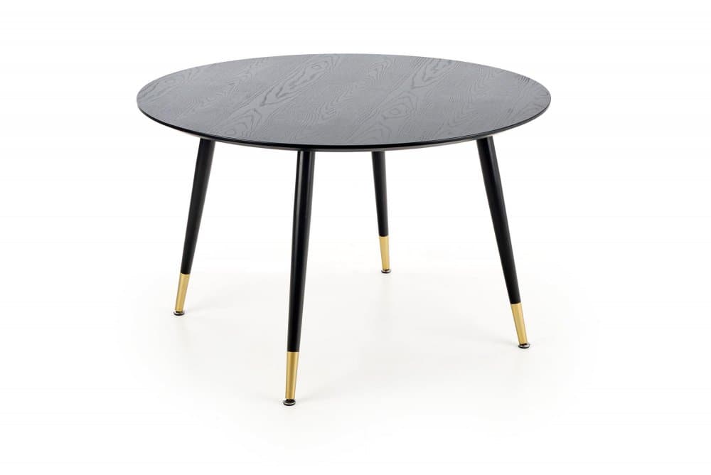 Jídelní kulatý stůl EMBOS — průměr 120 cm, černá Halmar