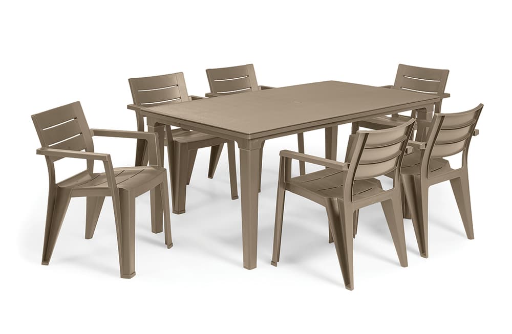 Zahradní křeslo JULIE — plast, cappuccino - náhled 2