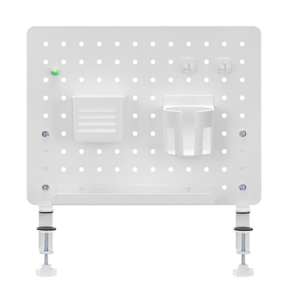 Kancelářský organizér upínací na stůl Powerton Pegboard šedý, ocel, DIY