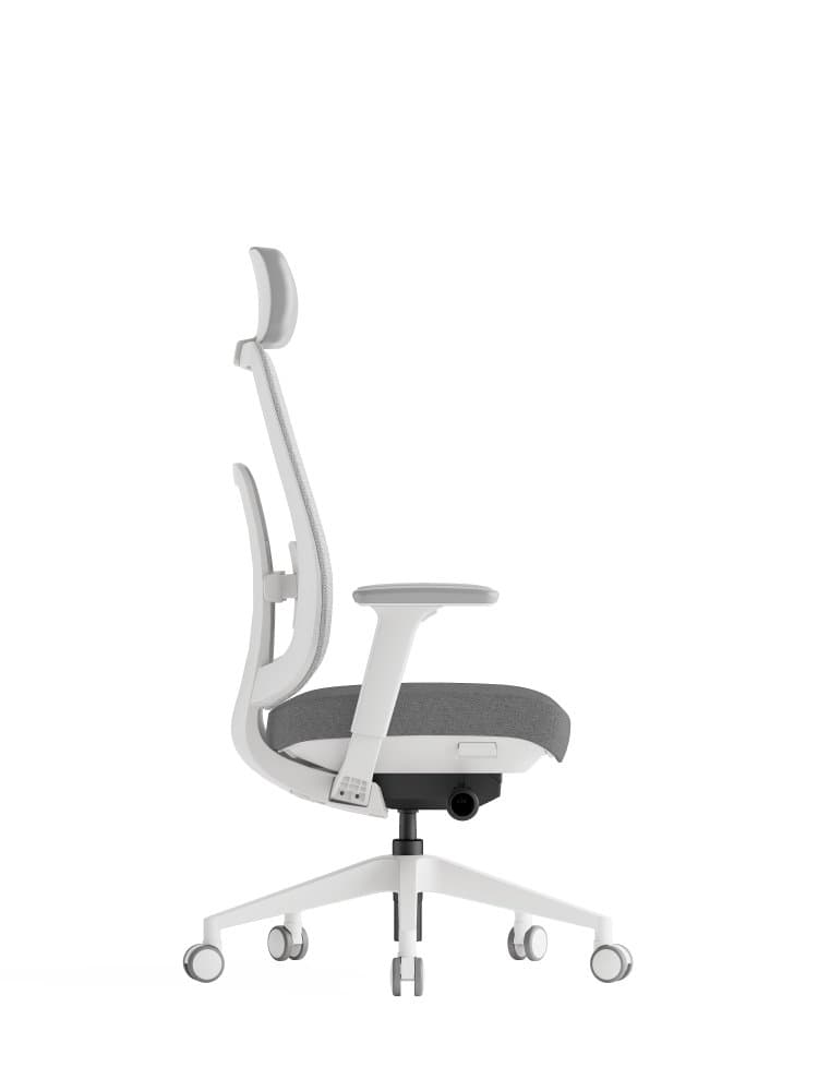 Kancelářská ergonomická židle K42 WHITE SP – síť/ čalouněná, šedá - náhled 5