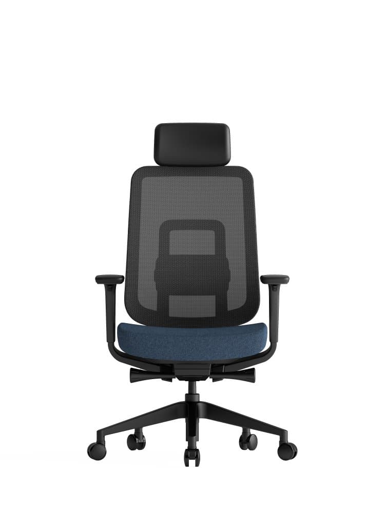 Kancelářská ergonomická židle K42  SP – síť/ čalouněná, modrá - náhled 2