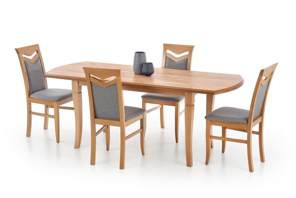 Jídelní rozkládací stůl FREDERIK –? 160x90x74 (+80), dřevo, dub craft Halmar - náhled 2