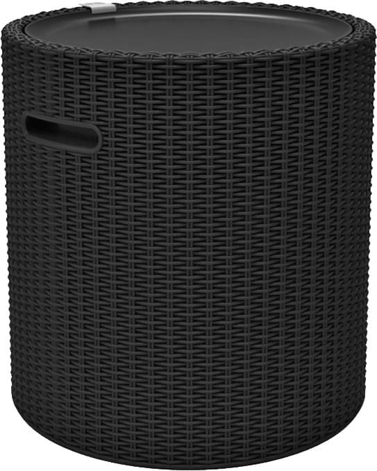 Zahradní stolek s úložným prostorem COOL STOOL — umělý ratan, grafit