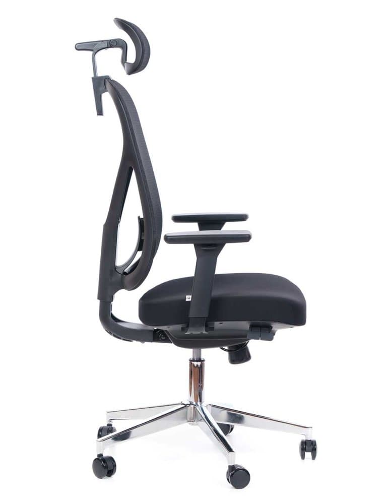 Kancelářská ergonomická židle Sego EPOQ - síťovaná záda, látka, černá Sego - náhled 2