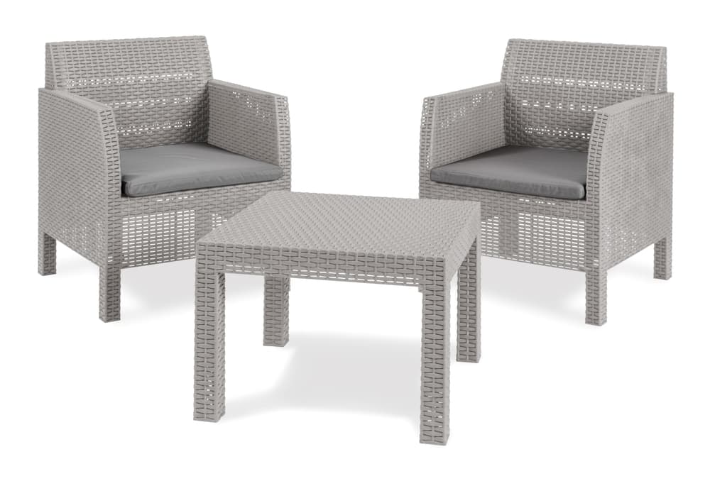 MATILDE 2 SEATER zahradní plastový set - šedá - náhled 4