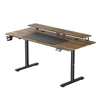Pracovní stůl HIGHLANDER XXL BROWN s elektrickým nastavením výšky - náhled 3