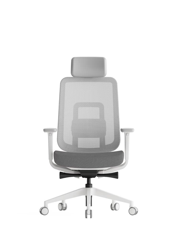 Kancelářská ergonomická židle K42 WHITE SP – síť/ čalouněná, šedá - náhled 2