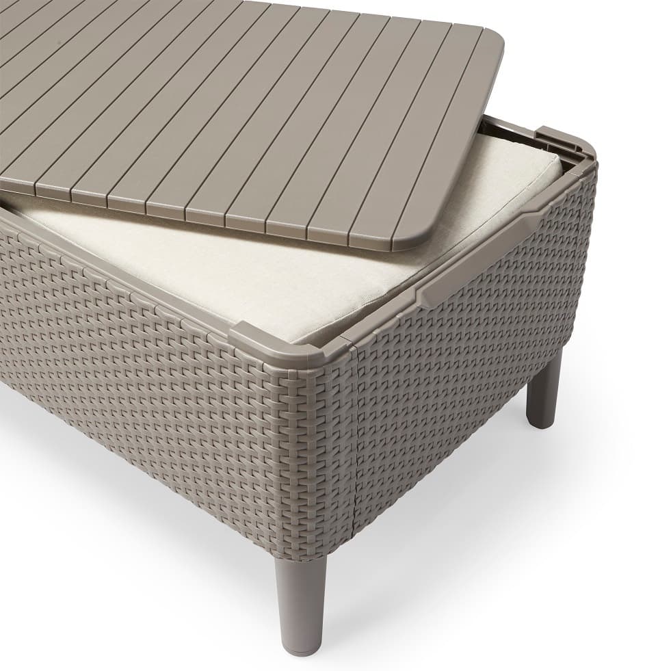 Zahradní set SALEMO balcony — umělý ratan, více barev Grafit - náhled 4