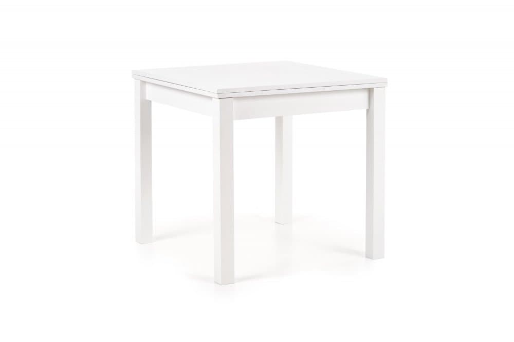 Jídelní rozkládací stůl GRACJAN - 80x80+80, MDF, bílá Halmar