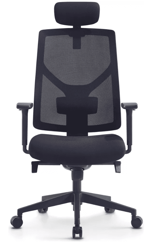 Kancelářská ergonomická židle ARES s podhlavníkem — síť, černý plast, nosnost 120 kg MERCURY STAR - náhled 2