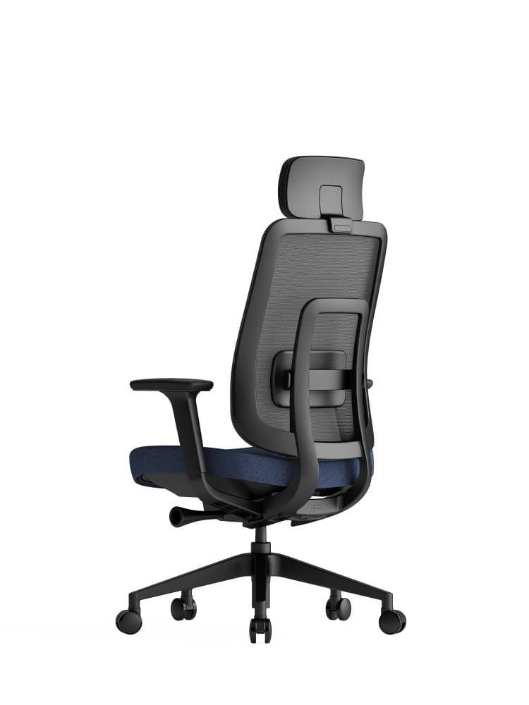 Kancelářská ergonomická židle K42  SP – síť/ čalouněná, modrá - náhled 4