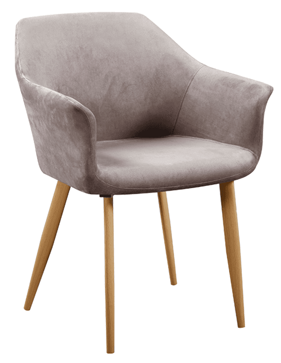 Designové jídelní křesílko ODOVEL — látka, kov/buk, více barev Kondela Béžová/kovové nohy - náhled 2