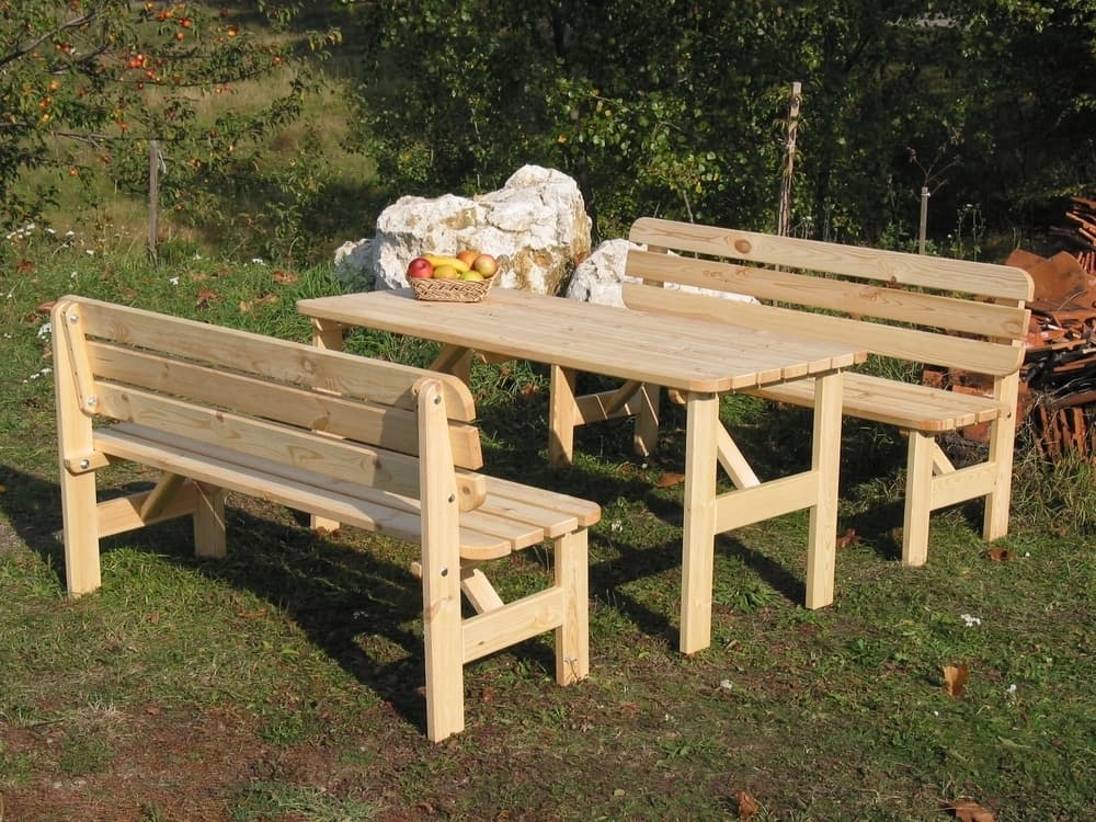 Zahradní stůl VIKING 180 — 180×70, masiv - náhled 2