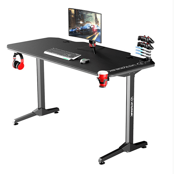 Herní stůl ULTRADESK FRAG BLACK – 140x66x76cm, se stojanem Ultradesk BEAM - náhled 2