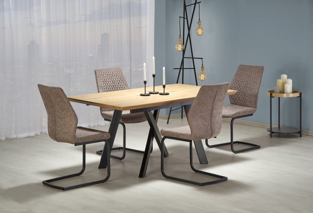 Jídelní rozkládací stůl CAPITAL – 160x90x76 (+40) Halmar - náhled 2