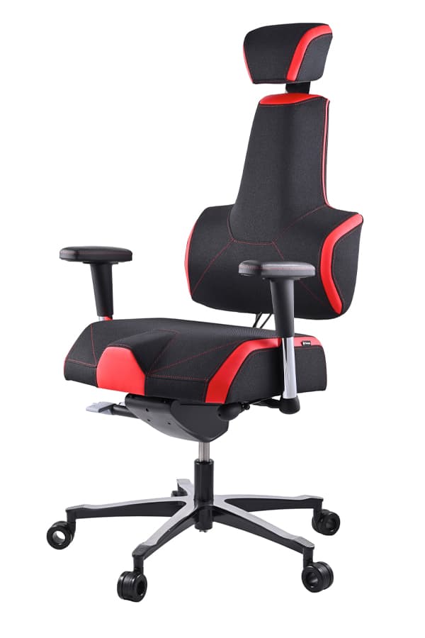 Zdravotní herní židle THERAPIA E+GAMER –⁠ černo-červená