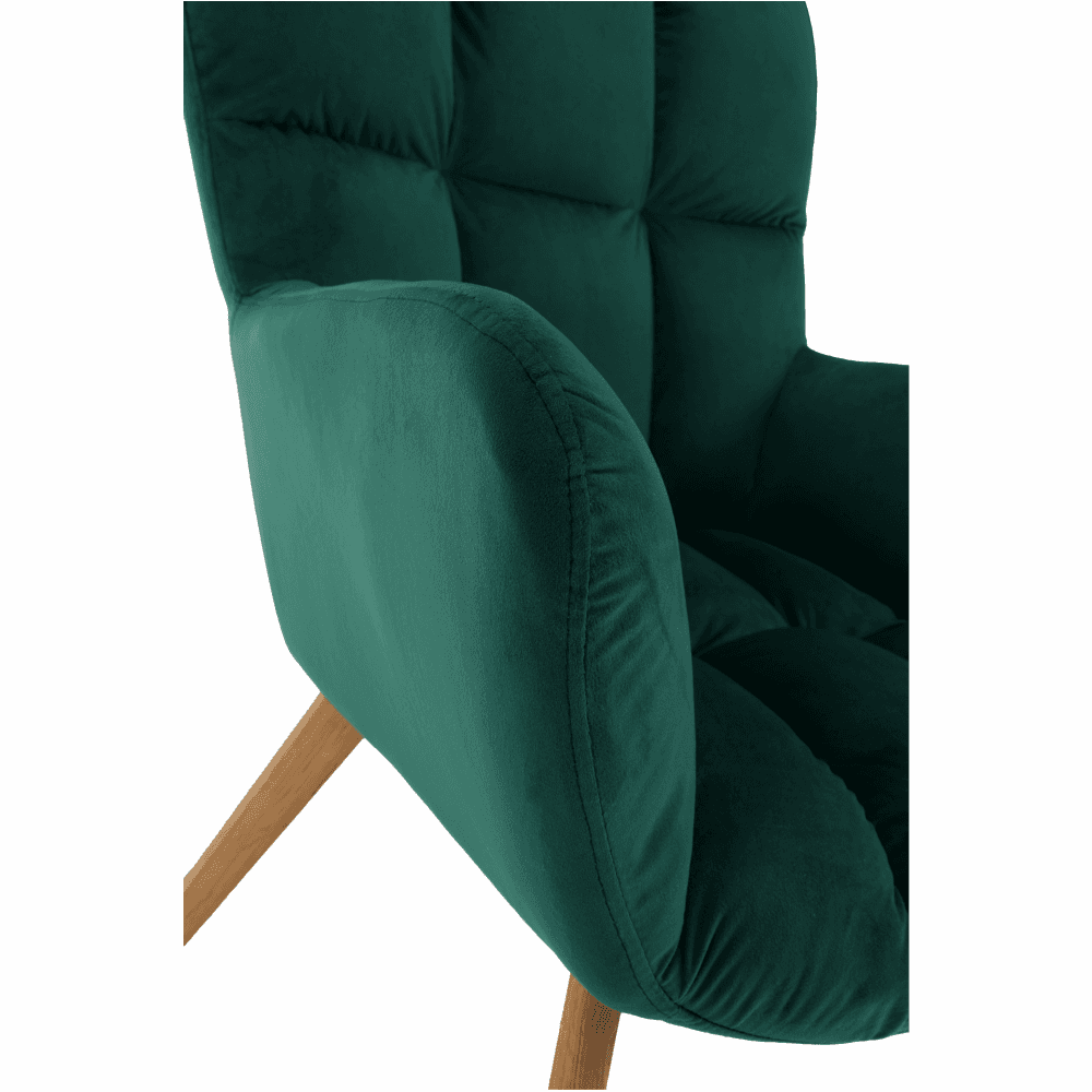Designové křeslo FONDAR —masiv, látka, zelená Kondela - náhled 3