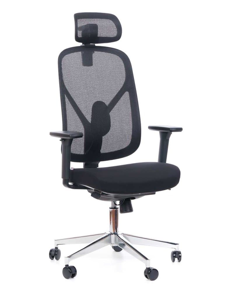 Kancelářská ergonomická židle Sego EPOQ - síťovaná záda, látka, černá Sego