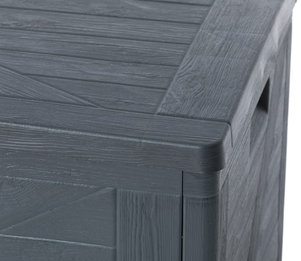WOOD zahradní plastový úložný box 420 L - grafit - náhled 4