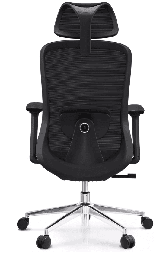 Kancelářská ergonomická židle ASPEN s podhlavníkem — síť, černý plast, nosnost 120 kg, černá MERCURY STAR - náhled 3