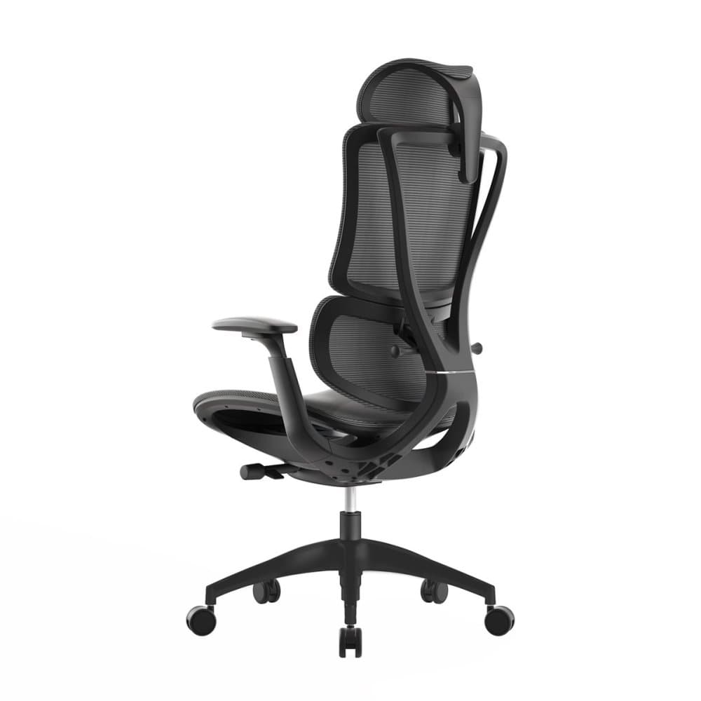 Kancelářská ergonomická židle KLEM — síťovina, tmavě šedá antracit Antares - náhled 5