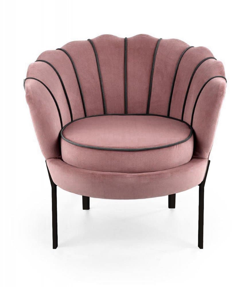 Designové křeslo ANGELO — samet, růžová Halmar - náhled 4